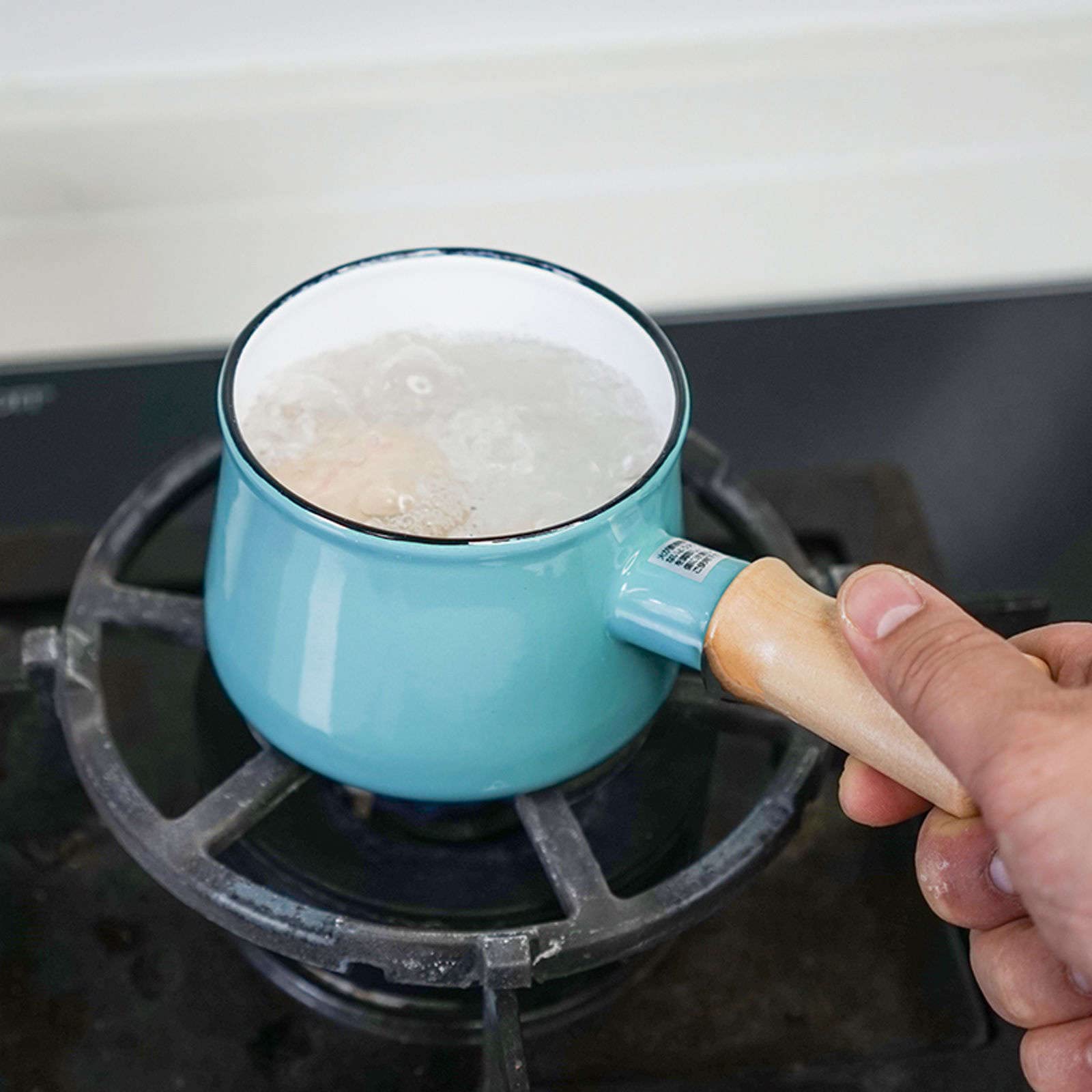 Amazon.com: Japanese Enamel Milk Pan with Handle, Small Saucepans